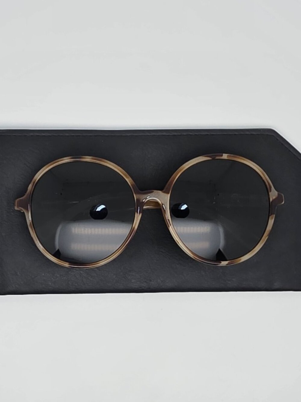 D’Blanc Prose Honey Tortoise Frame Polarized Grey Lens Sunglasses w/ Case Italy